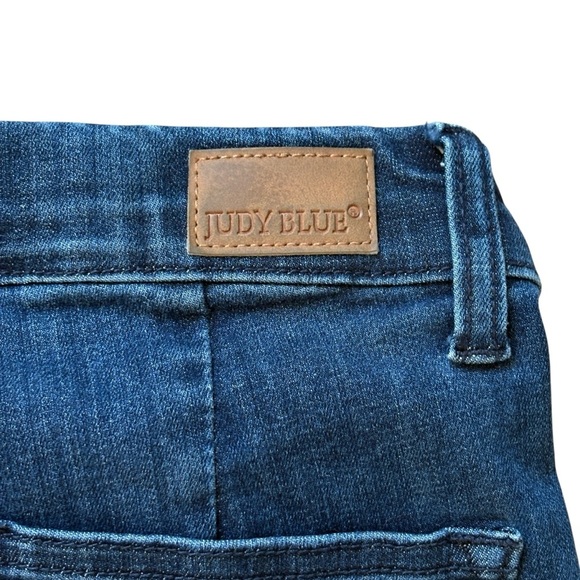 Judy Blue Pull On Super Flare Jeans Size 7/28 JB88136 Denim Dark Wash Stretch - Picture 8 of 8